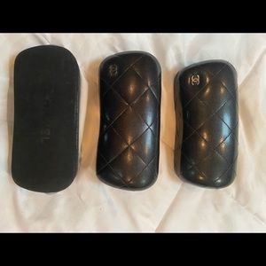 Three Orphaned Chanel Empty Sunglass Cases